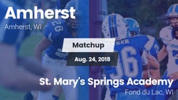 Matchup: Amherst  vs. St. Mary's Springs Academy  2018