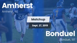 Matchup: Amherst  vs. Bonduel  2019