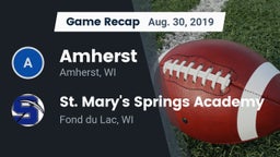 Recap: Amherst  vs. St. Mary's Springs Academy  2019