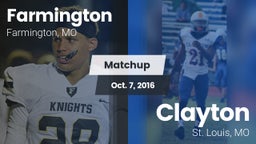 Matchup: Farmington High vs. Clayton  2016