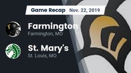 Recap: Farmington  vs. St. Mary's  2019