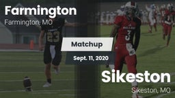 Matchup: Farmington High vs. Sikeston  2020