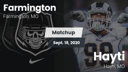 Matchup: Farmington High vs. Hayti  2020
