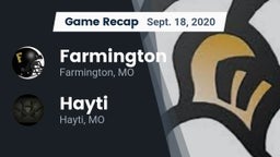 Recap: Farmington  vs. Hayti  2020