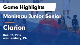 Moniteau Junior Senior  vs Clarion  Game Highlights - Dec. 13, 2019