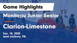 Moniteau Junior Senior  vs Clarion-Limestone  Game Highlights - Jan. 10, 2020