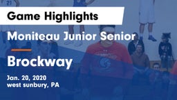Moniteau Junior Senior  vs Brockway  Game Highlights - Jan. 20, 2020