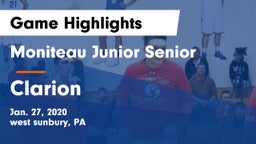 Moniteau Junior Senior  vs Clarion  Game Highlights - Jan. 27, 2020