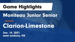 Moniteau Junior Senior  vs Clarion-Limestone  Game Highlights - Jan. 14, 2021