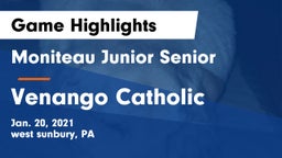 Moniteau Junior Senior  vs Venango Catholic  Game Highlights - Jan. 20, 2021