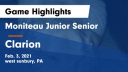 Moniteau Junior Senior  vs Clarion  Game Highlights - Feb. 3, 2021