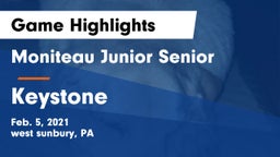 Moniteau Junior Senior  vs Keystone  Game Highlights - Feb. 5, 2021