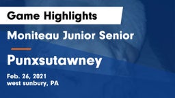 Moniteau Junior Senior  vs Punxsutawney  Game Highlights - Feb. 26, 2021