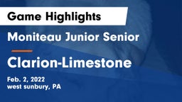 Moniteau Junior Senior  vs Clarion-Limestone  Game Highlights - Feb. 2, 2022