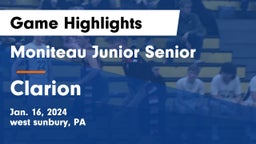 Moniteau Junior Senior  vs Clarion  Game Highlights - Jan. 16, 2024