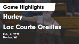 Hurley  vs Lac Courte Oreilles  Game Highlights - Feb. 4, 2022