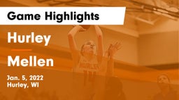 Hurley  vs Mellen Game Highlights - Jan. 5, 2022
