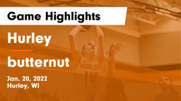 Hurley  vs butternut Game Highlights - Jan. 20, 2022