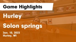 Hurley  vs Solon springs Game Highlights - Jan. 10, 2023