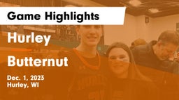 Hurley  vs Butternut Game Highlights - Dec. 1, 2023