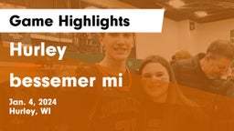 Hurley  vs bessemer mi Game Highlights - Jan. 4, 2024