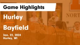 Hurley  vs Bayfield Game Highlights - Jan. 22, 2024