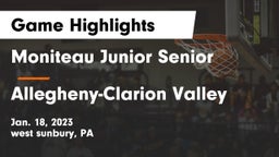 Moniteau Junior Senior  vs Allegheny-Clarion Valley  Game Highlights - Jan. 18, 2023