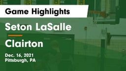 Seton LaSalle  vs Clairton  Game Highlights - Dec. 16, 2021