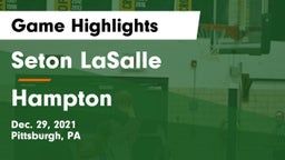 Seton LaSalle  vs Hampton  Game Highlights - Dec. 29, 2021
