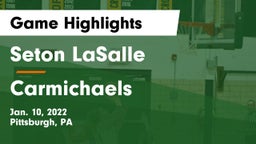 Seton LaSalle  vs Carmichaels  Game Highlights - Jan. 10, 2022