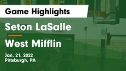 Seton LaSalle  vs West Mifflin  Game Highlights - Jan. 21, 2022