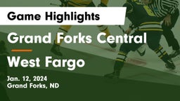 Grand Forks Central  vs West Fargo  Game Highlights - Jan. 12, 2024