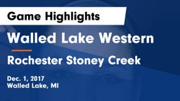 Walled Lake Western  vs Rochester Stoney Creek Game Highlights - Dec. 1, 2017