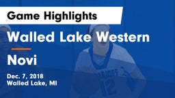 Walled Lake Western  vs Novi Game Highlights - Dec. 7, 2018