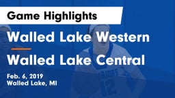 Walled Lake Western  vs Walled Lake Central  Game Highlights - Feb. 6, 2019
