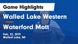 Walled Lake Western  vs Waterford Mott  Game Highlights - Feb. 22, 2019