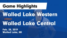 Walled Lake Western  vs Walled Lake Central  Game Highlights - Feb. 28, 2019