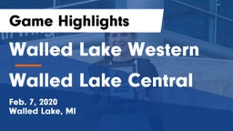 Walled Lake Western  vs Walled Lake Central  Game Highlights - Feb. 7, 2020