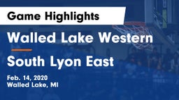 Walled Lake Western  vs South Lyon East  Game Highlights - Feb. 14, 2020