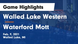 Walled Lake Western  vs Waterford Mott Game Highlights - Feb. 9, 2021