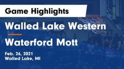 Walled Lake Western  vs Waterford Mott Game Highlights - Feb. 26, 2021