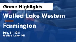 Walled Lake Western  vs Farmington  Game Highlights - Dec. 11, 2021