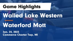 Walled Lake Western  vs Waterford Mott Game Highlights - Jan. 24, 2023