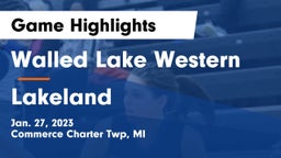 Walled Lake Western  vs Lakeland  Game Highlights - Jan. 27, 2023
