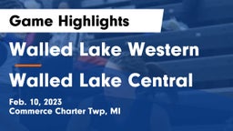 Walled Lake Western  vs Walled Lake Central  Game Highlights - Feb. 10, 2023