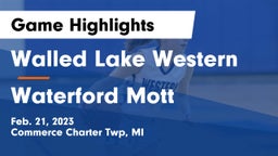 Walled Lake Western  vs Waterford Mott Game Highlights - Feb. 21, 2023