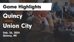 Quincy  vs Union City  Game Highlights - Feb. 26, 2024