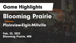 Blooming Prairie  vs Plainview-Elgin-Millville  Game Highlights - Feb. 23, 2023