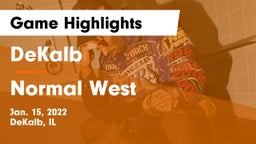 DeKalb  vs Normal West  Game Highlights - Jan. 15, 2022