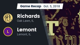 Recap: Richards  vs. Lemont  2018
